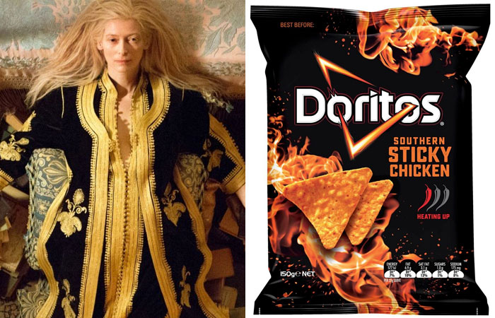 Efrahim: Güzel Oyuncu Tilda Swinton’ın Doritos Paketleriyle Pişti Olduğu Fotoğrafları!