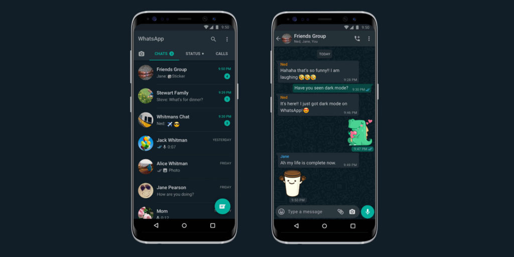 Efrahim: WhatsApp iOS ve Android İçin Karanlık Mod Desteğini Aktif Etti