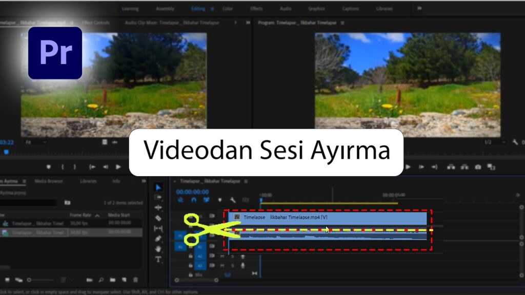 Adobe Premiere Pro Kullanarak Videodan Ses Alma