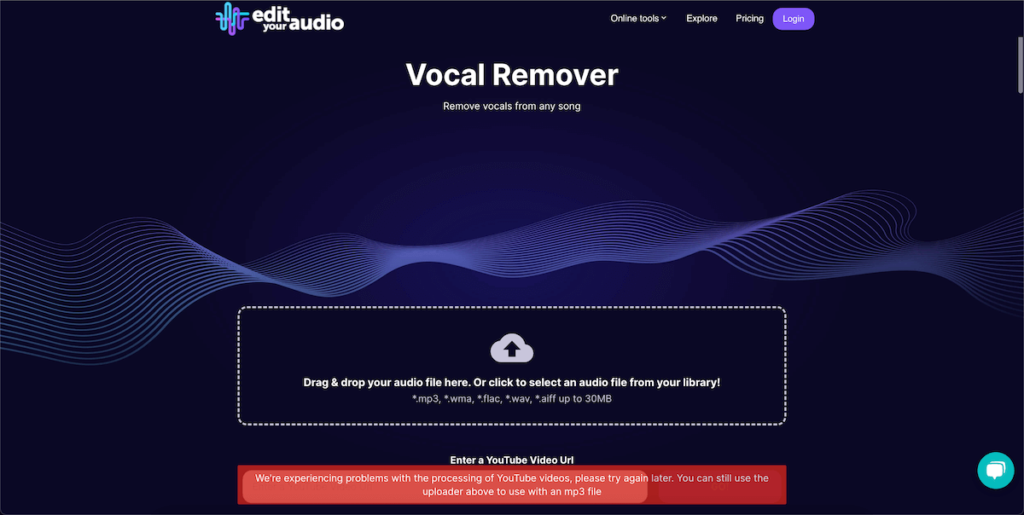 edit your audio ile Şarkıdan Vokal Ayırma
