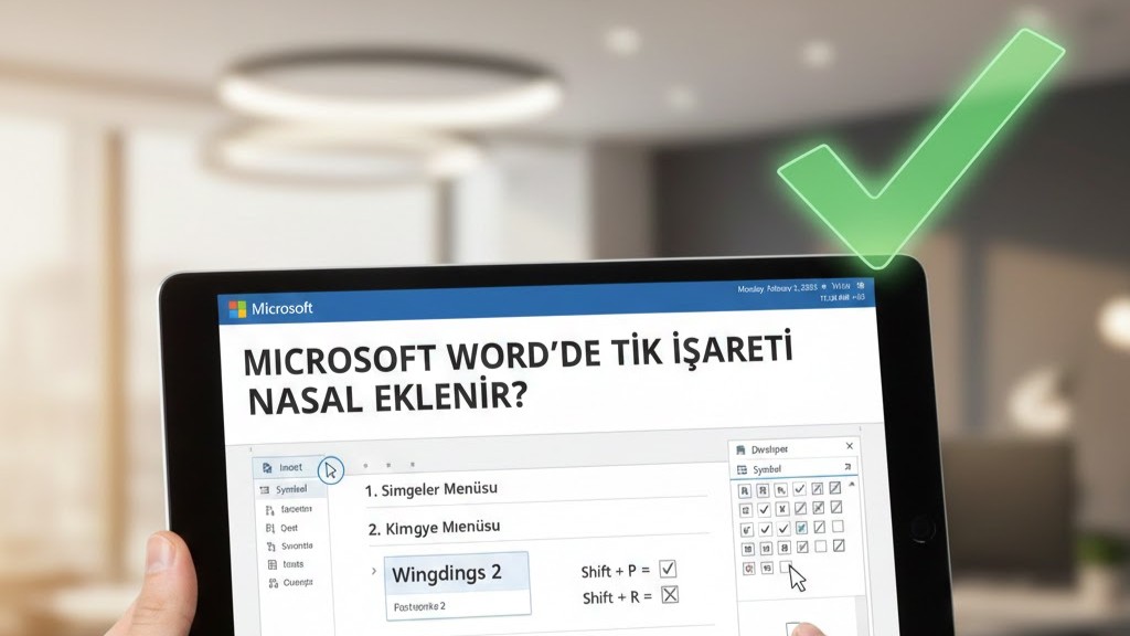 Muhammet Uysal: Microsoft Word'de Tik İşareti Nasıl Eklenir?